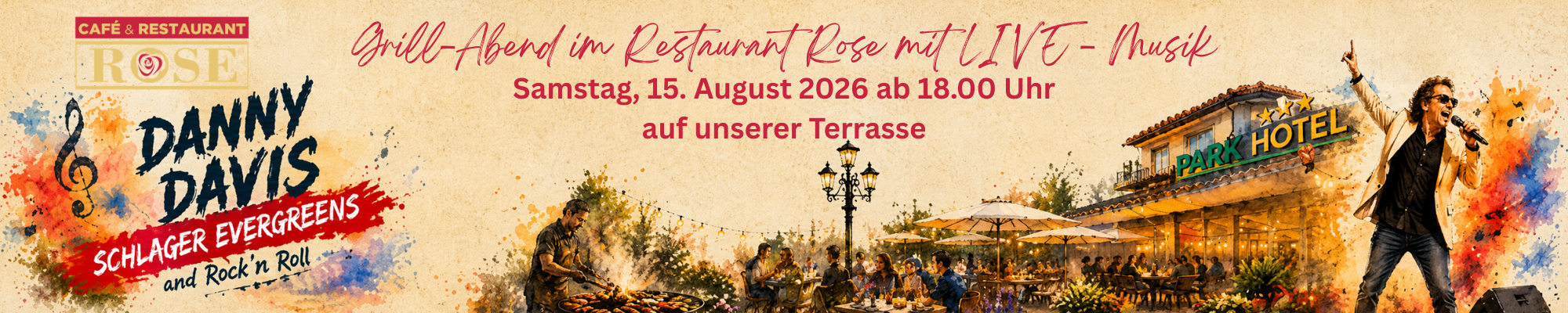 Grill-Abend im Restaurant Rose mit LIVE - Musik